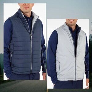 SUNICE Michael Reversible Vest Spanish Bay Blue/Gray Men's Medium